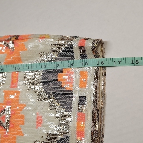 Lindex Multicolor Elastic Waistline Sequins Skirt Size XS - Picture 3 of 5